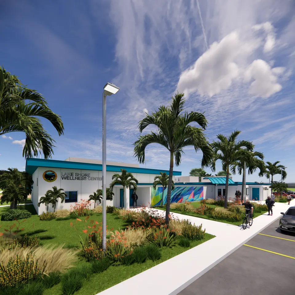 Civic building, exterior day rendering
