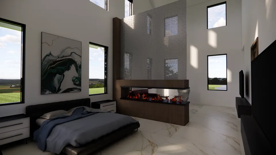 Primary suite, interior rendering